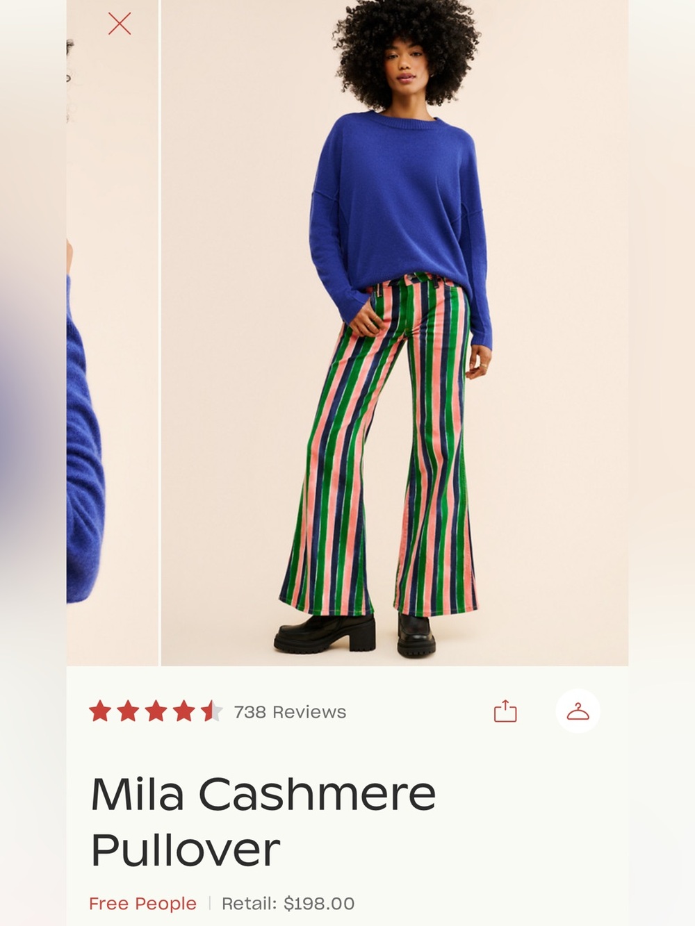 FREE PEOPLE Mila Cashmere Pullover